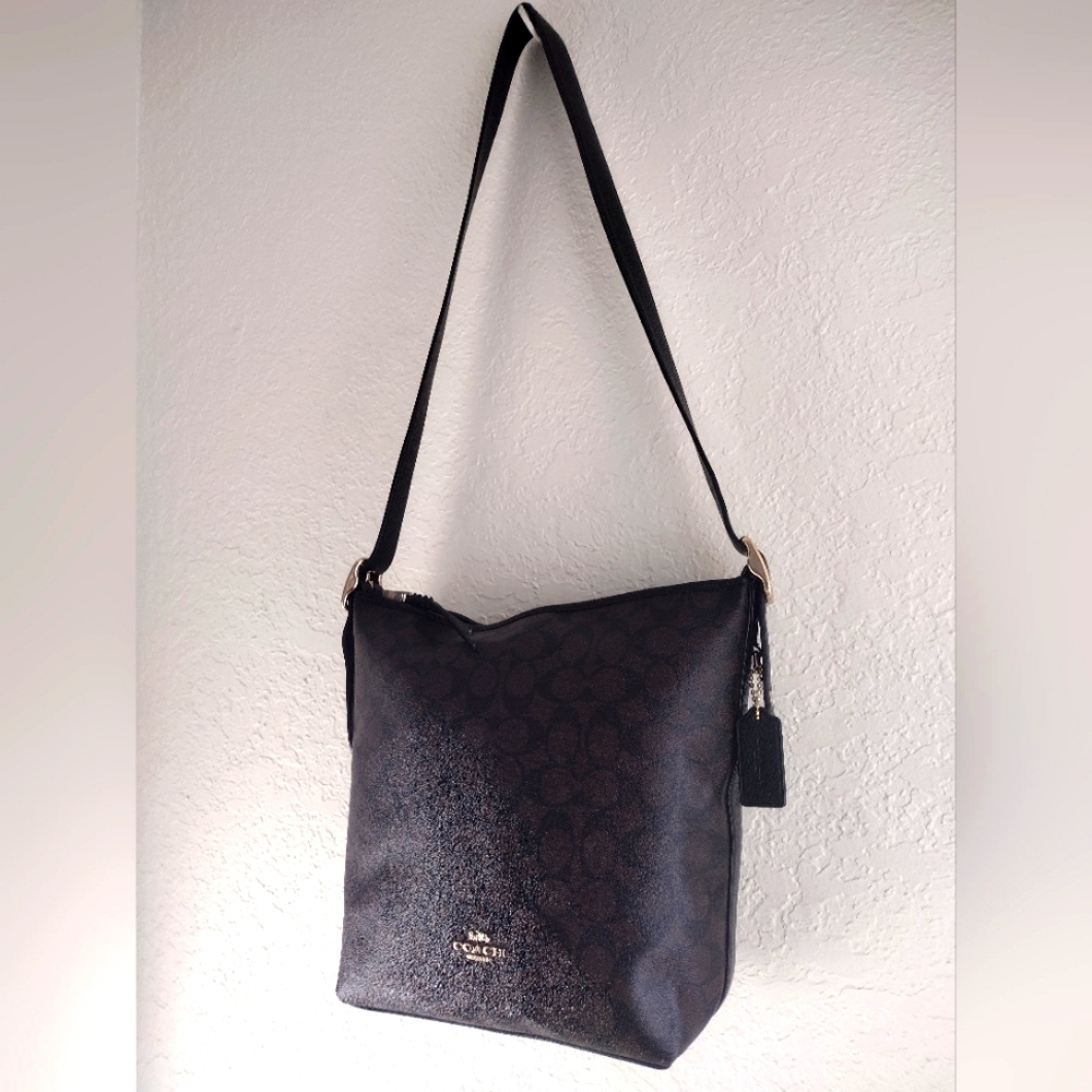 Coach Signature Canvas Val Duffle Bag NWT Sold - Picture 10 of 16